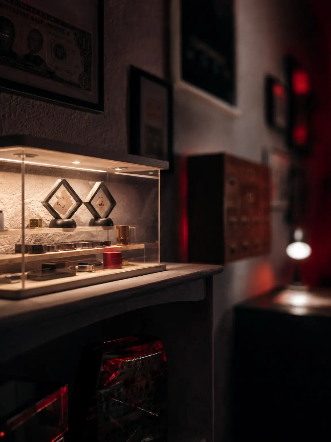 Vitrina con piezas históricas de ilusionismo